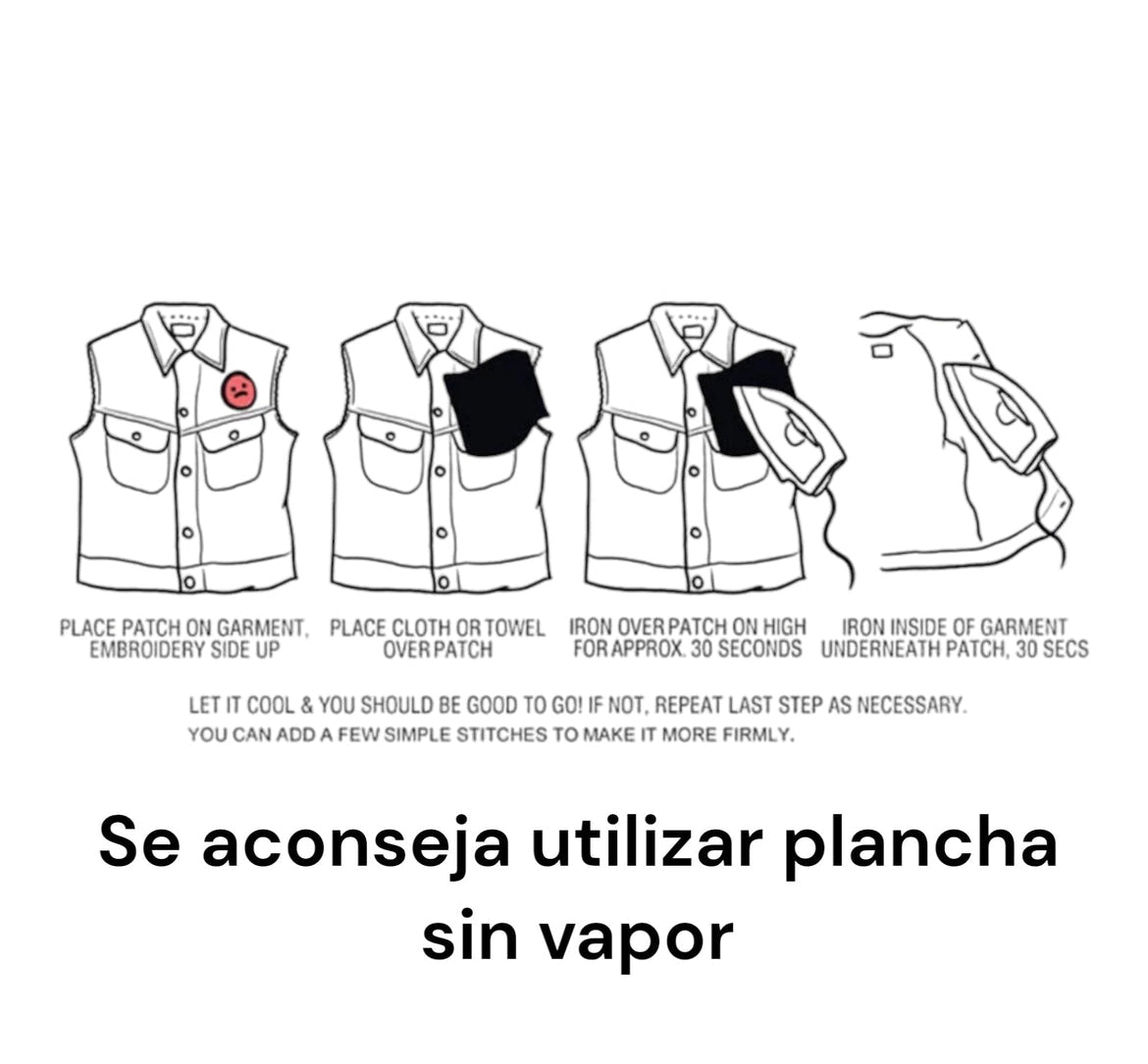 Parche bordado termoadhesivo con mensaje