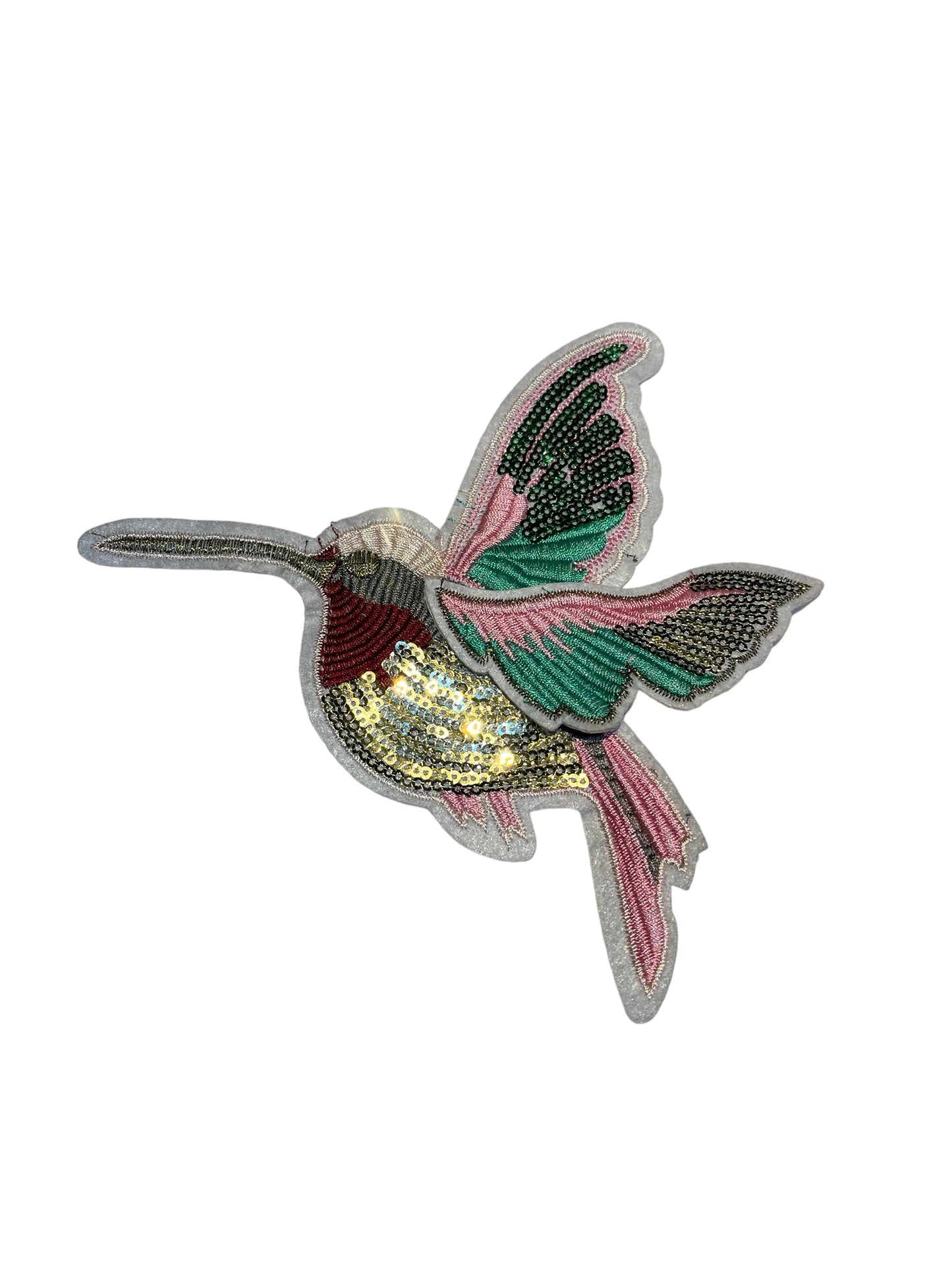 Parche bordado colibrí