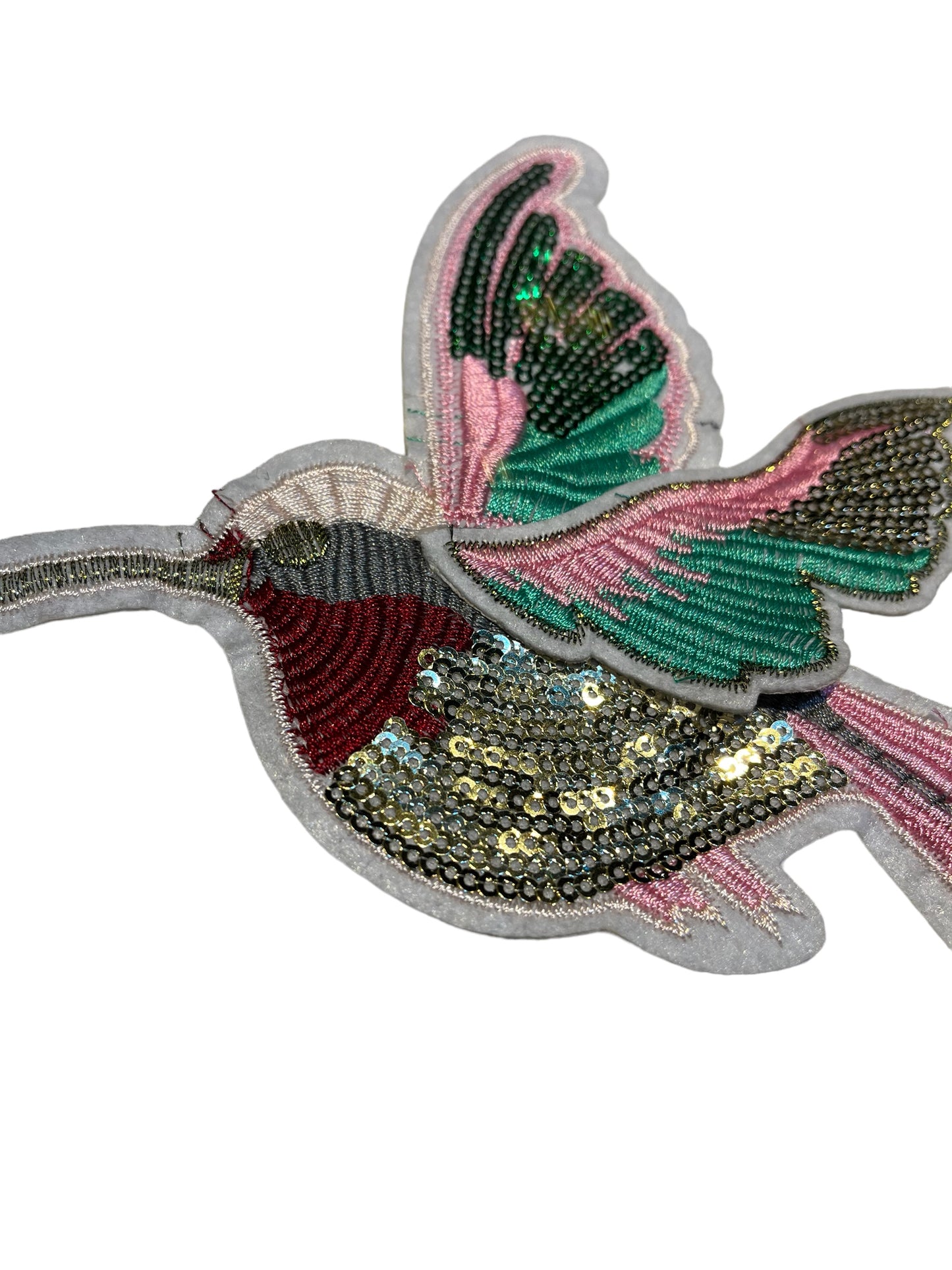 Parche bordado colibrí