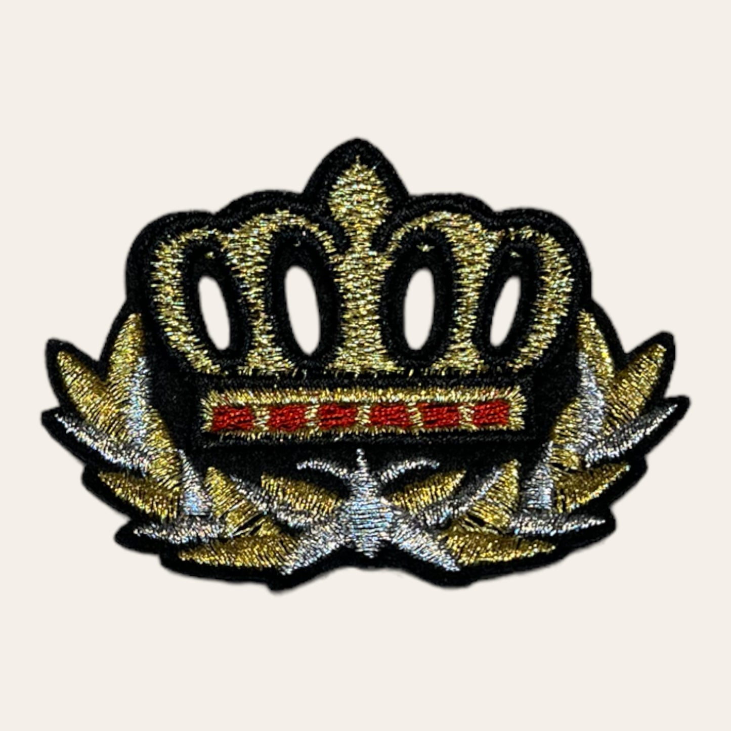 Insignia Bordada corona con guirnalda