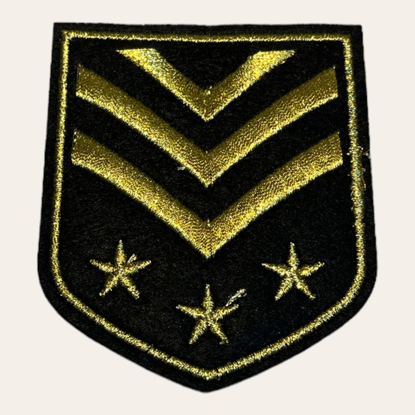 Insignia Bordada negro y oro