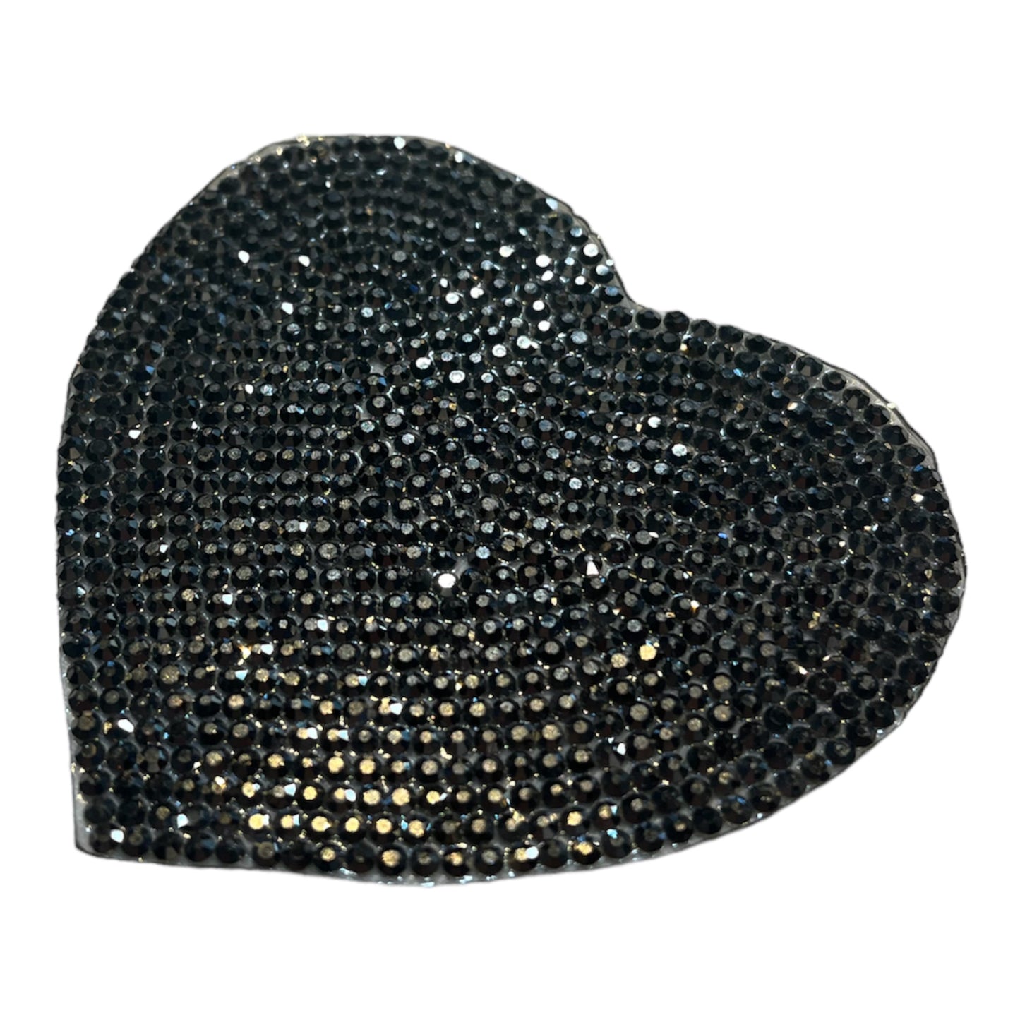 Parche corazon strass gris