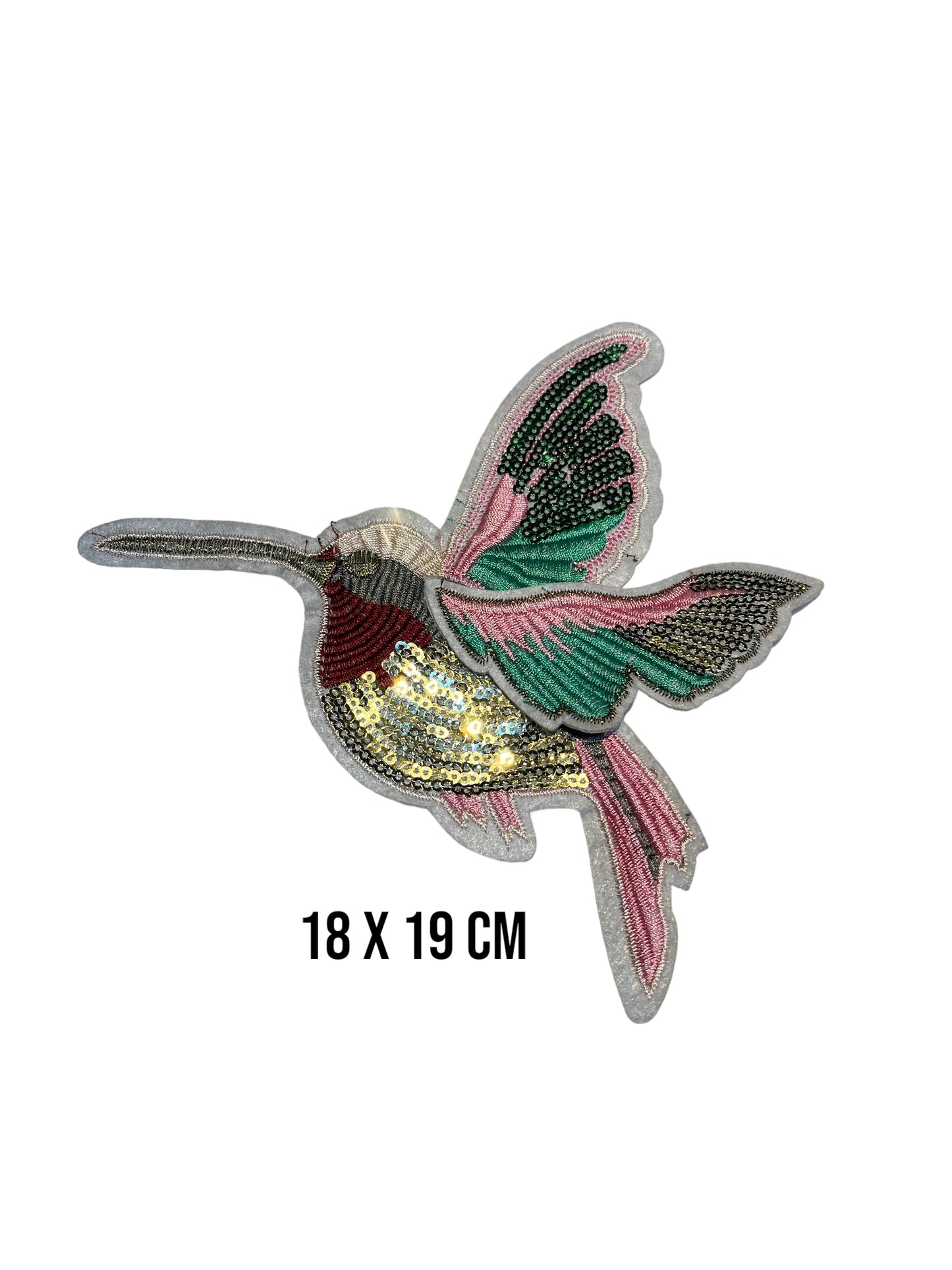 Parche bordado colibrí