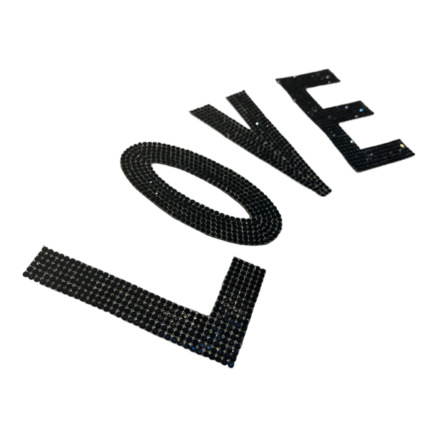 Parche letras LOVE strass