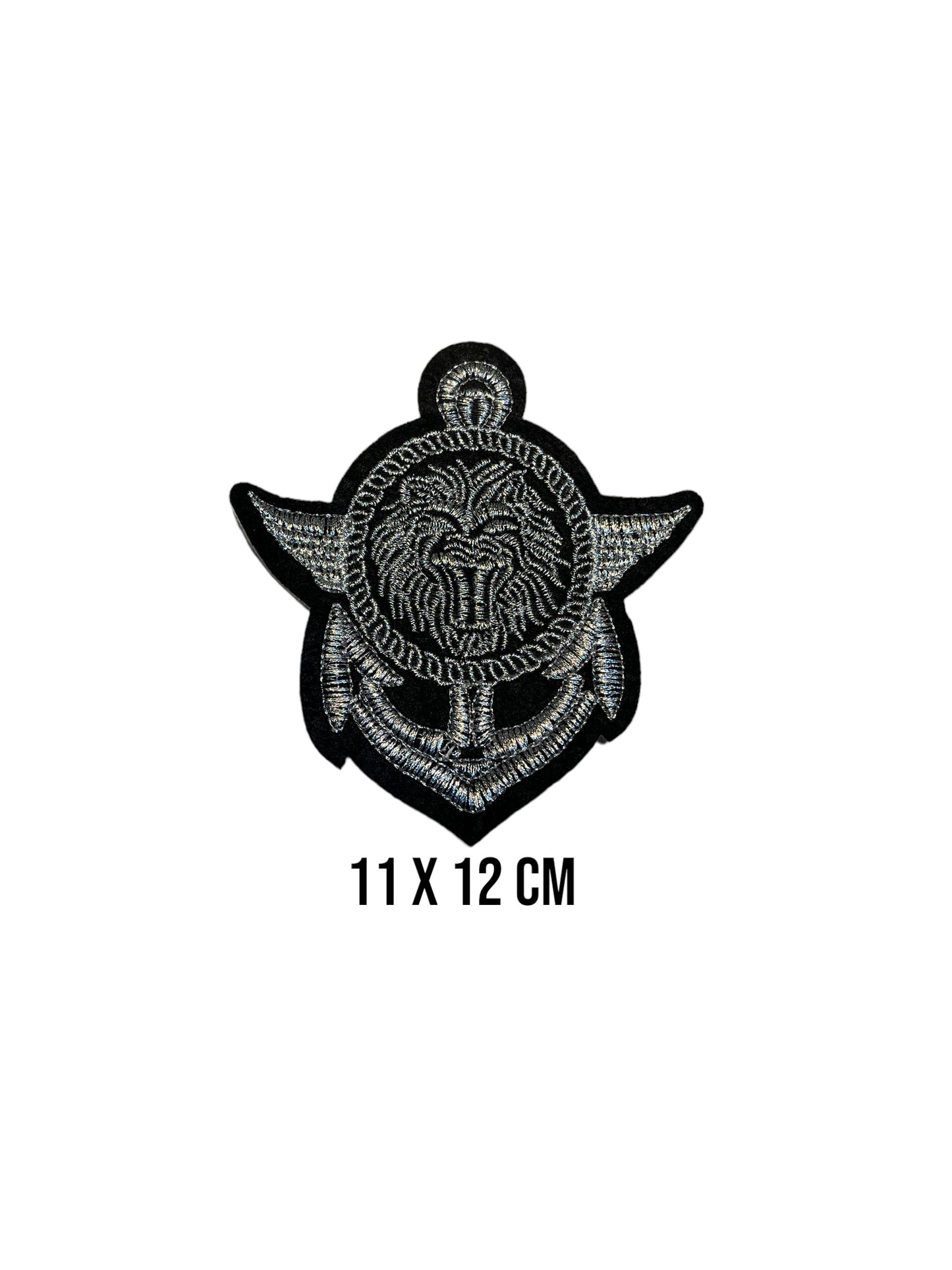 Insignia Bordada negro y plata