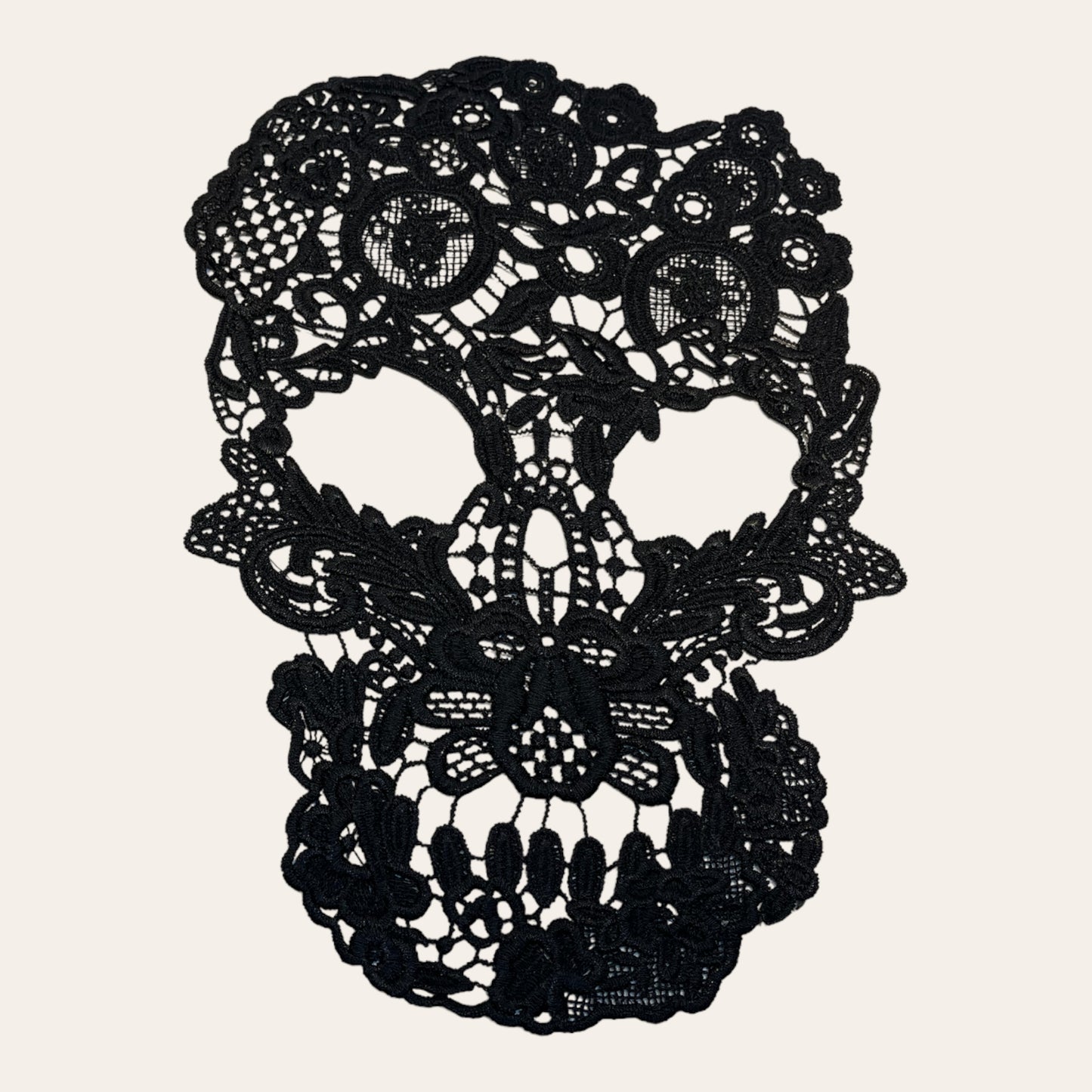 Parche calavera guipur