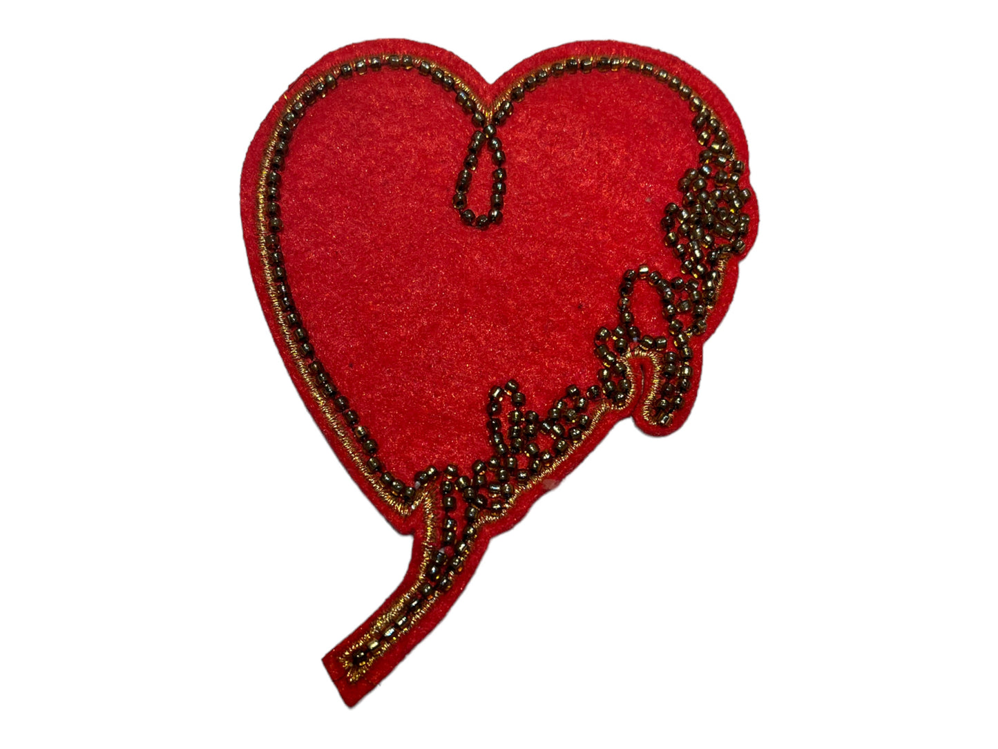 Parche corazón bordado con letras