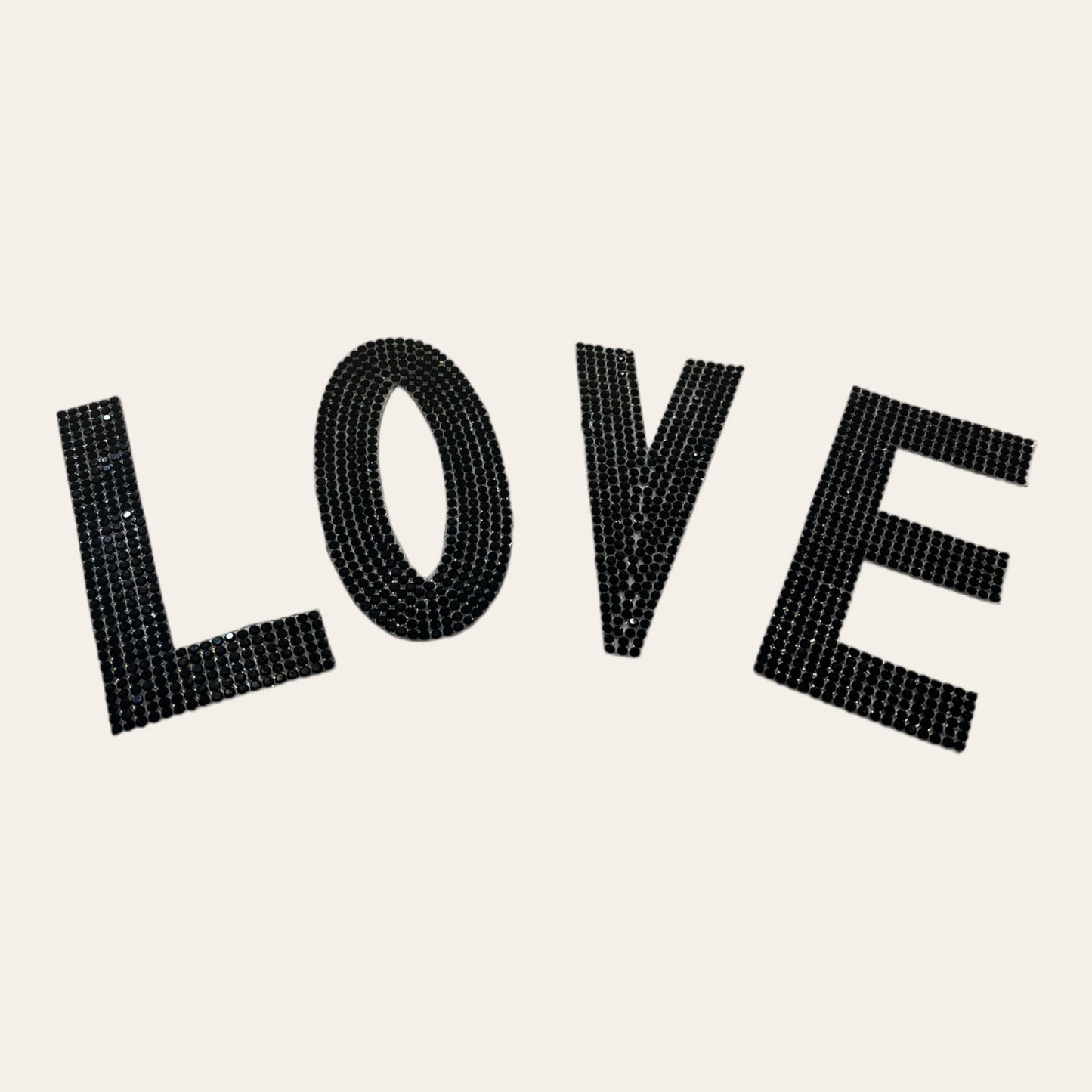 Parche letras LOVE strass