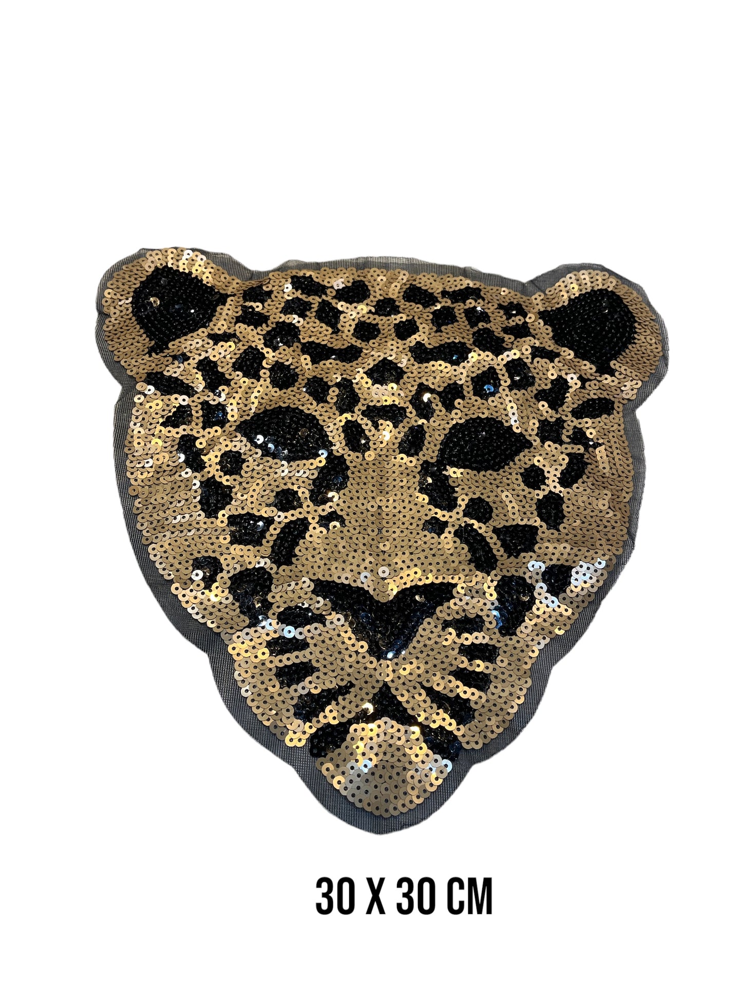 Parche cabeza de tigre bordado con lentejuelas