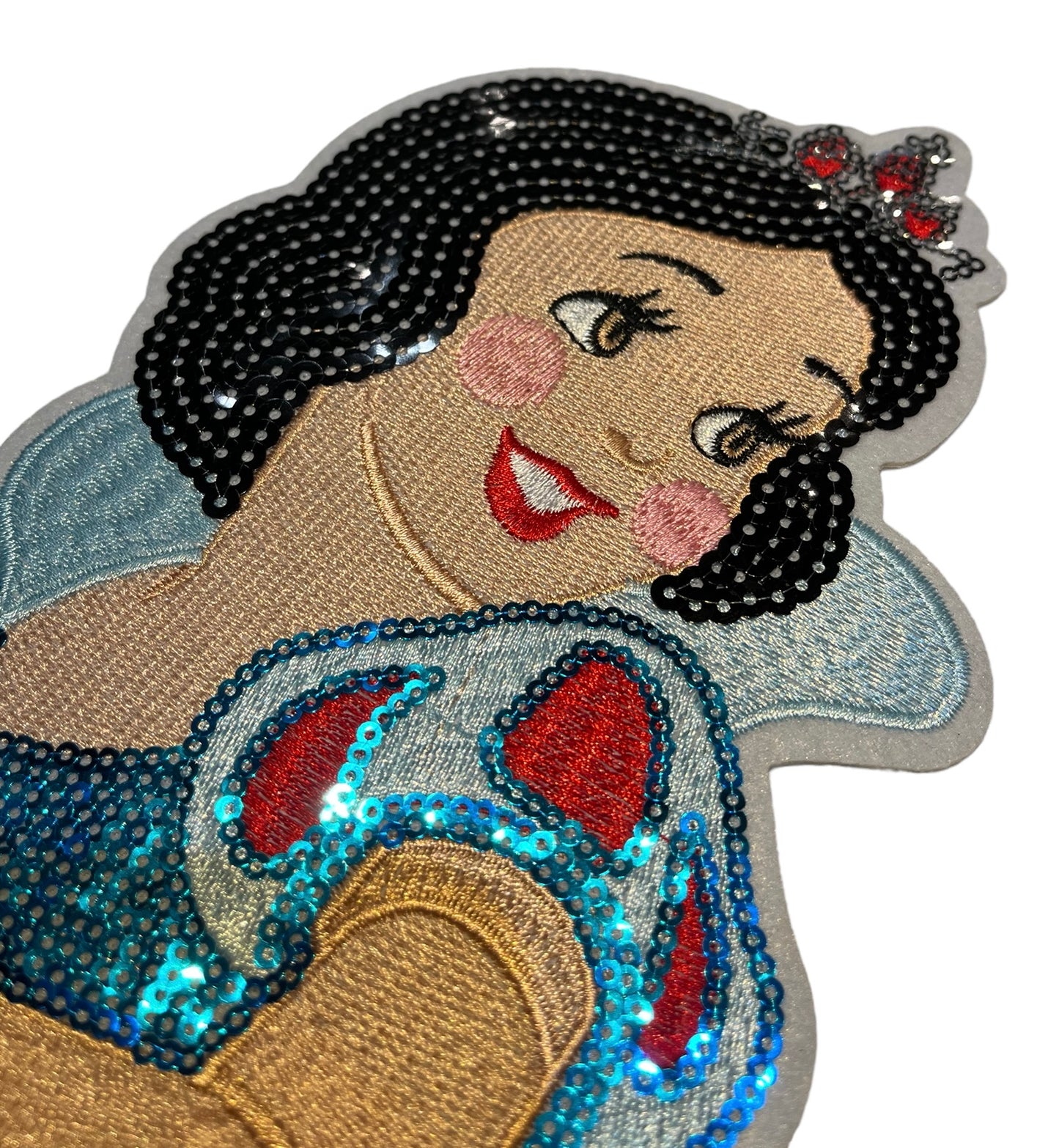 Parche Blancanieves lentejuelas