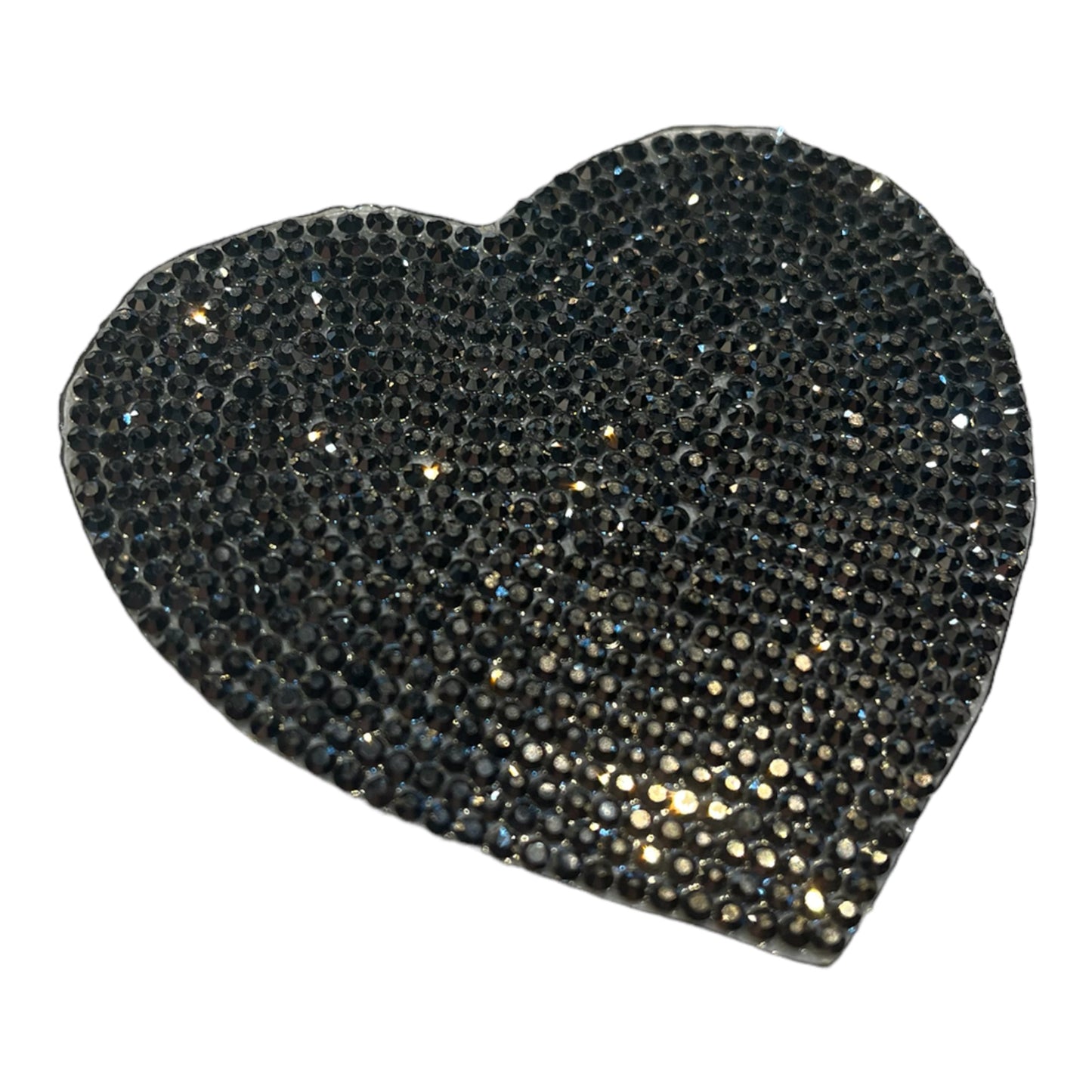 Parche corazon strass gris