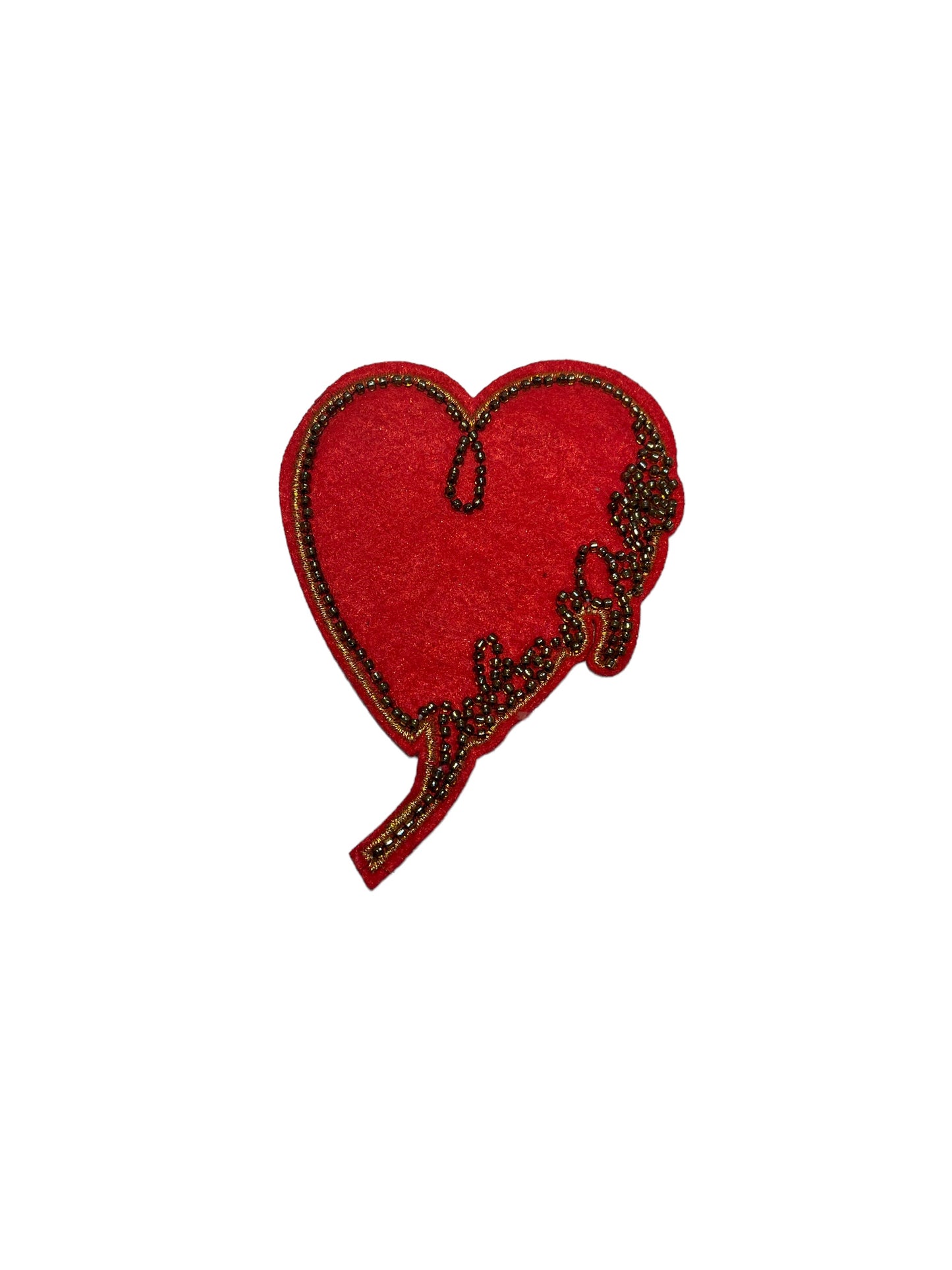 Parche corazón bordado con letras