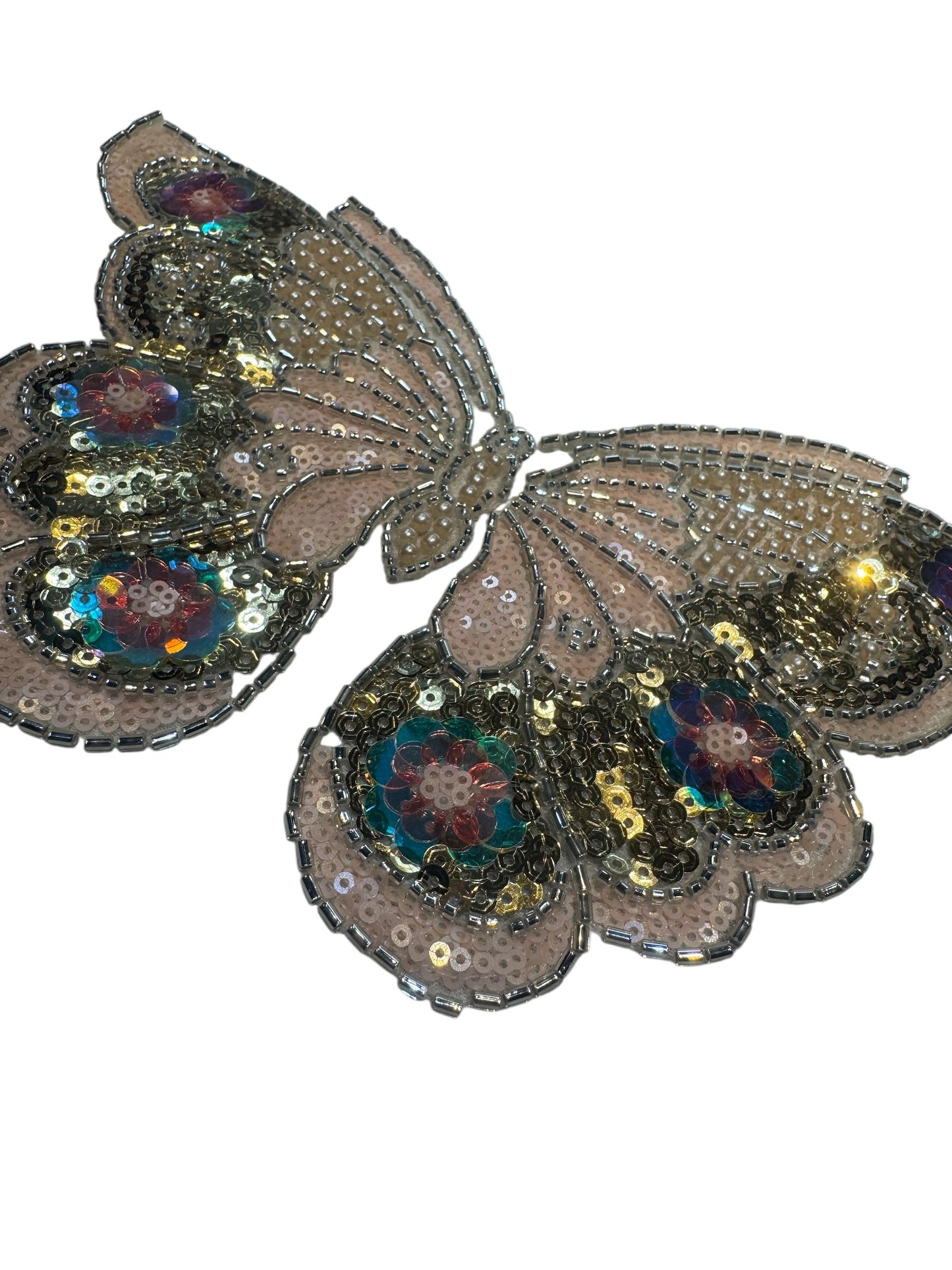 Parche bordado mariposa pedrería
