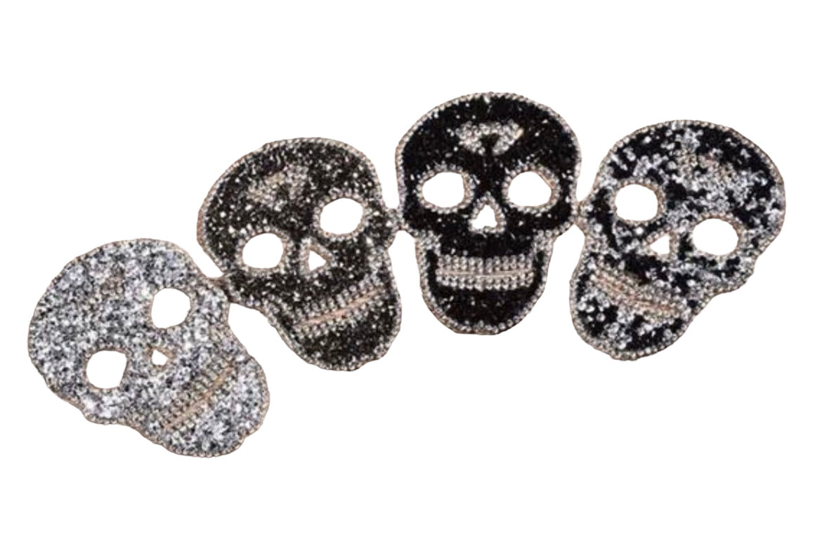 Parche termoadhesivo calavera strass