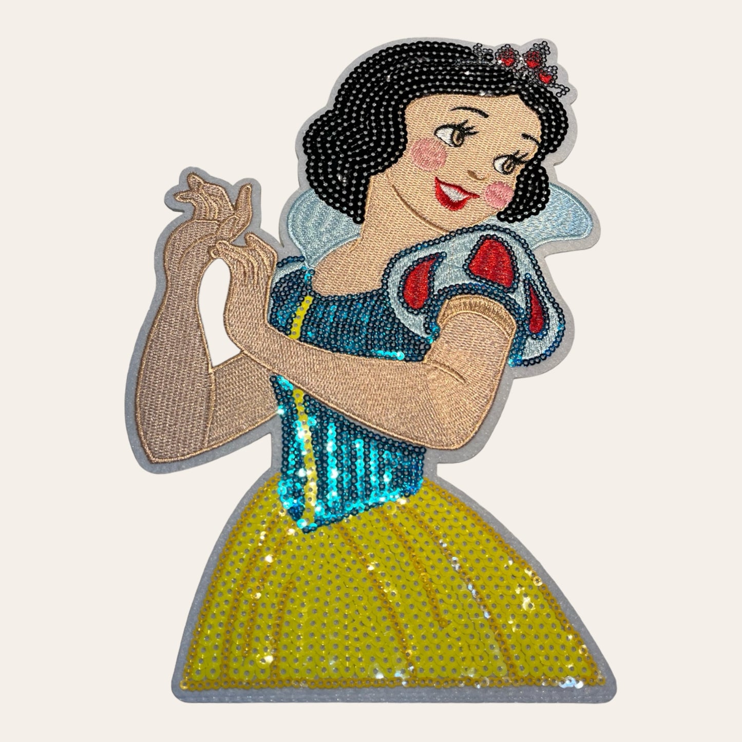 Parche Blancanieves lentejuelas