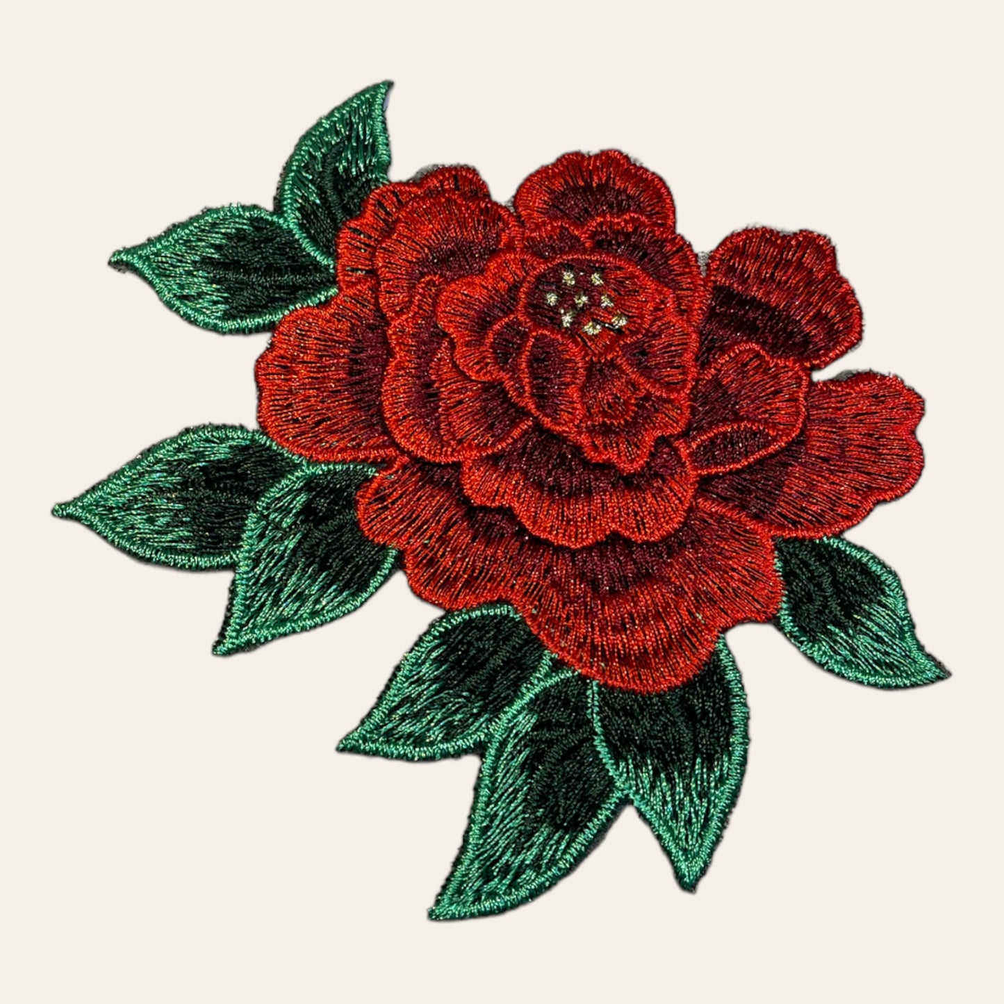 Parche flor roja