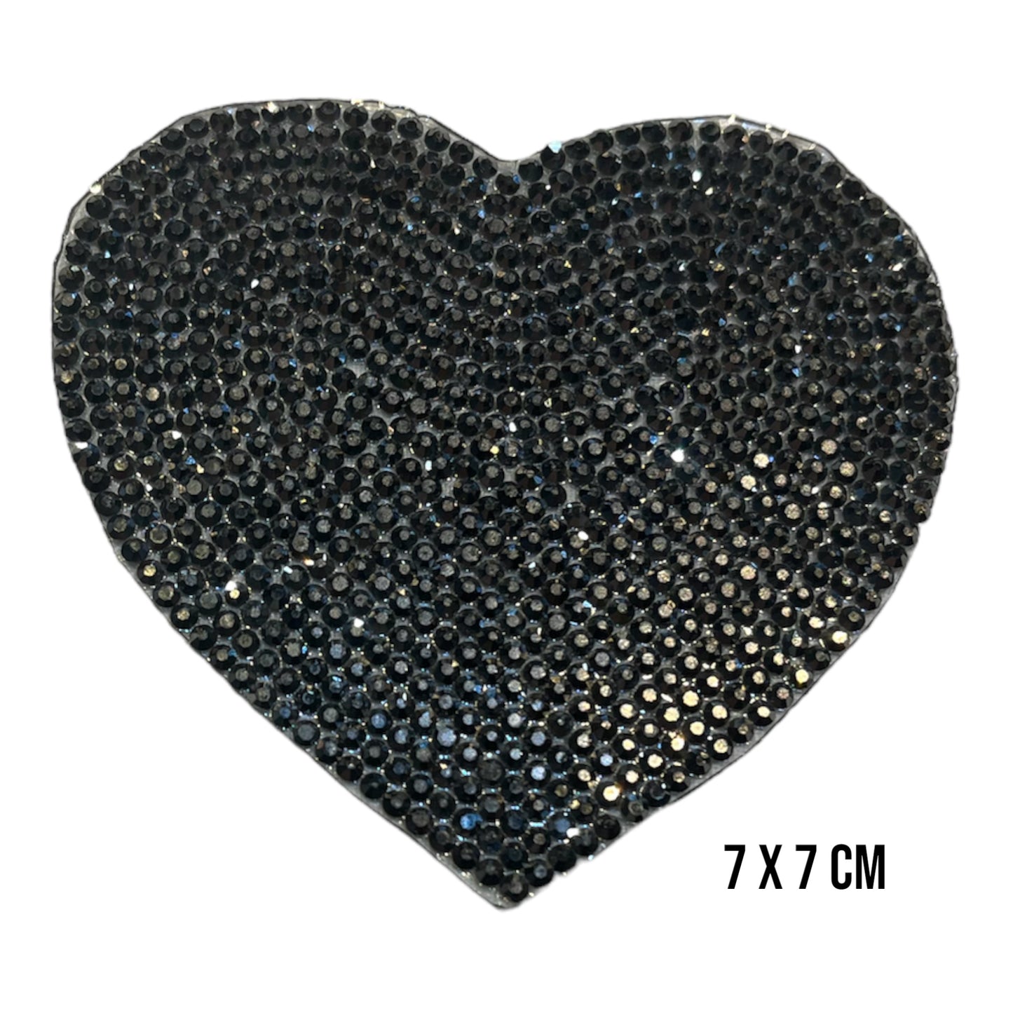 Parche corazon strass gris