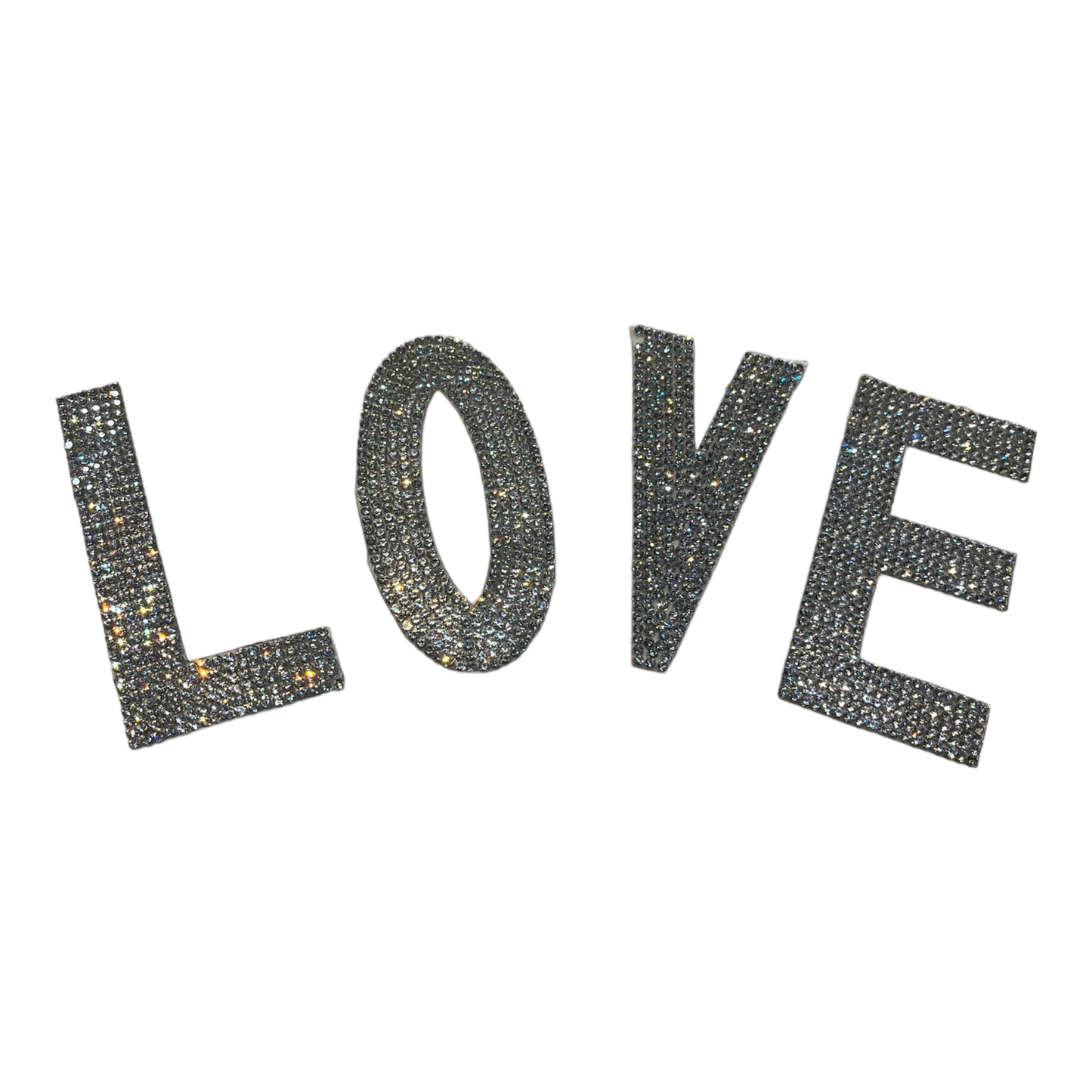 Parche letras LOVE strass