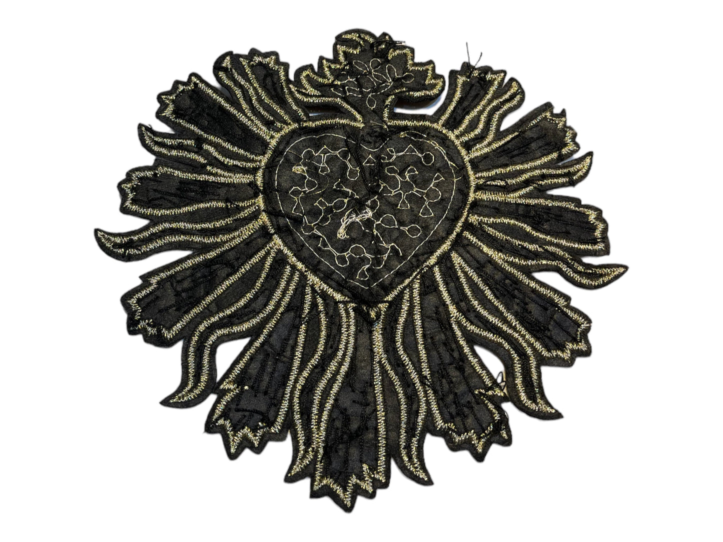 Parche sagrado corazón pedrería grande