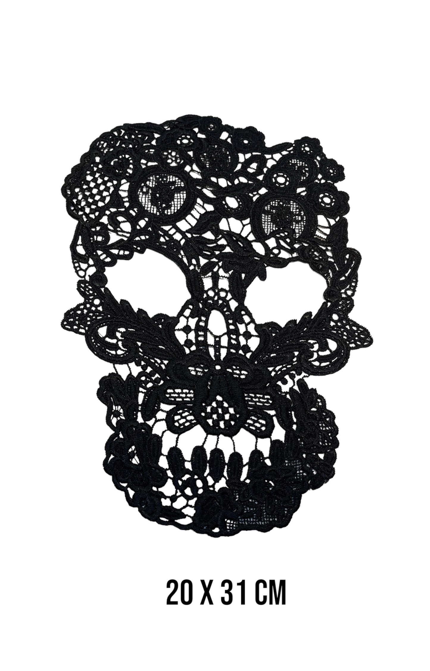 Parche calavera guipur