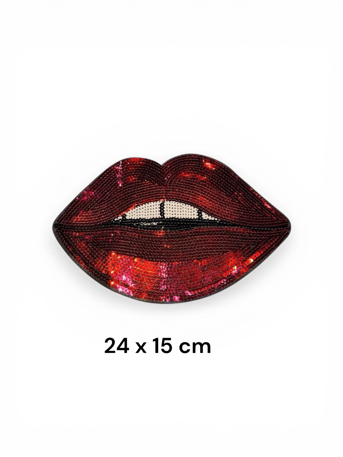 Parche labios lentejuelas