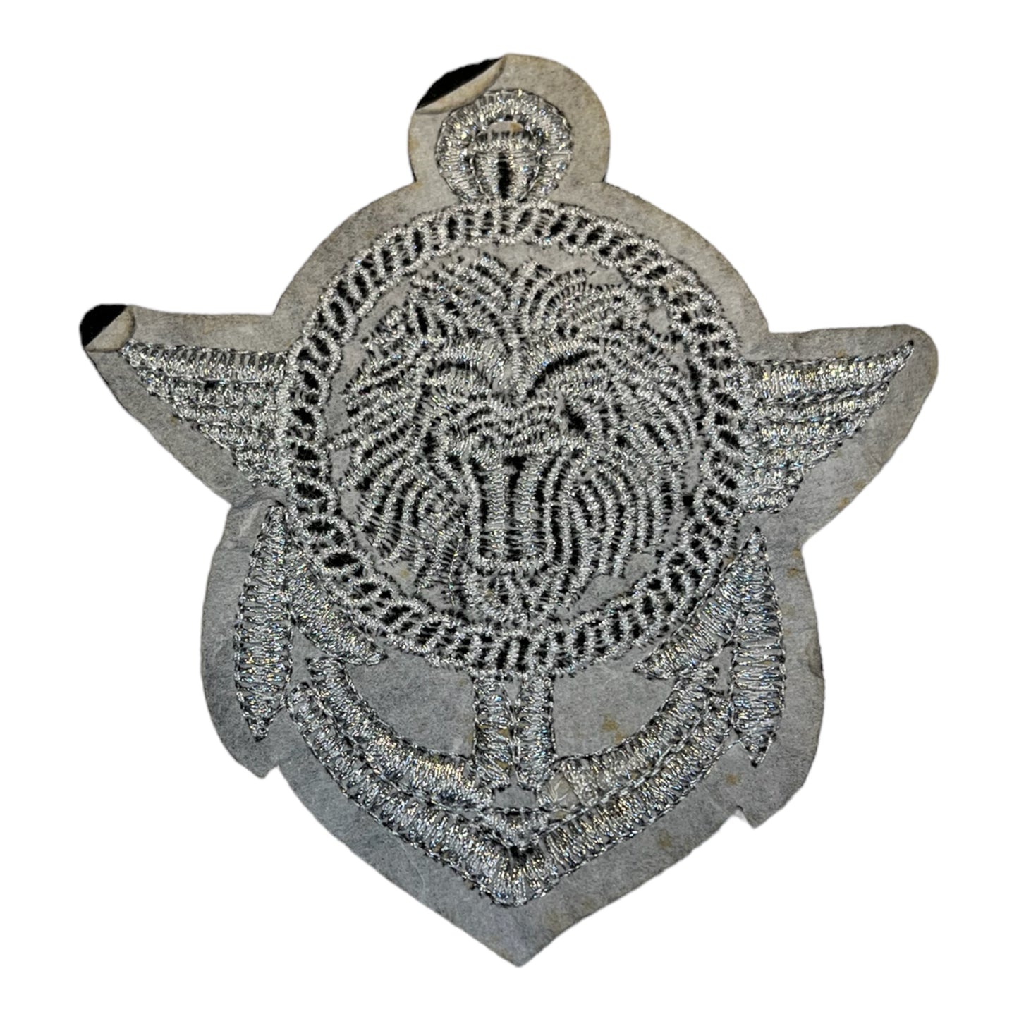 Insignia Bordada negro y plata