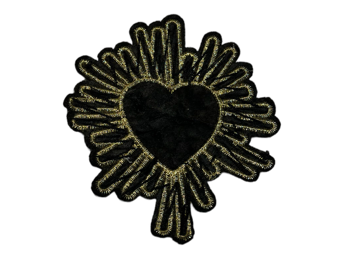 Parche corazón pedrería