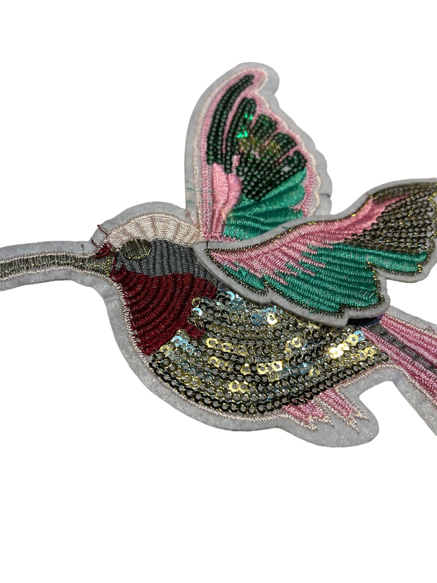Parche bordado colibrí