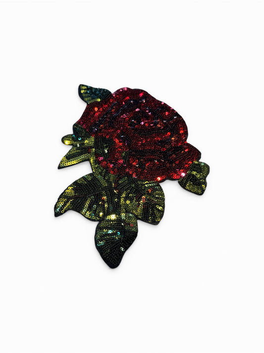 Parche flor lentejuelas