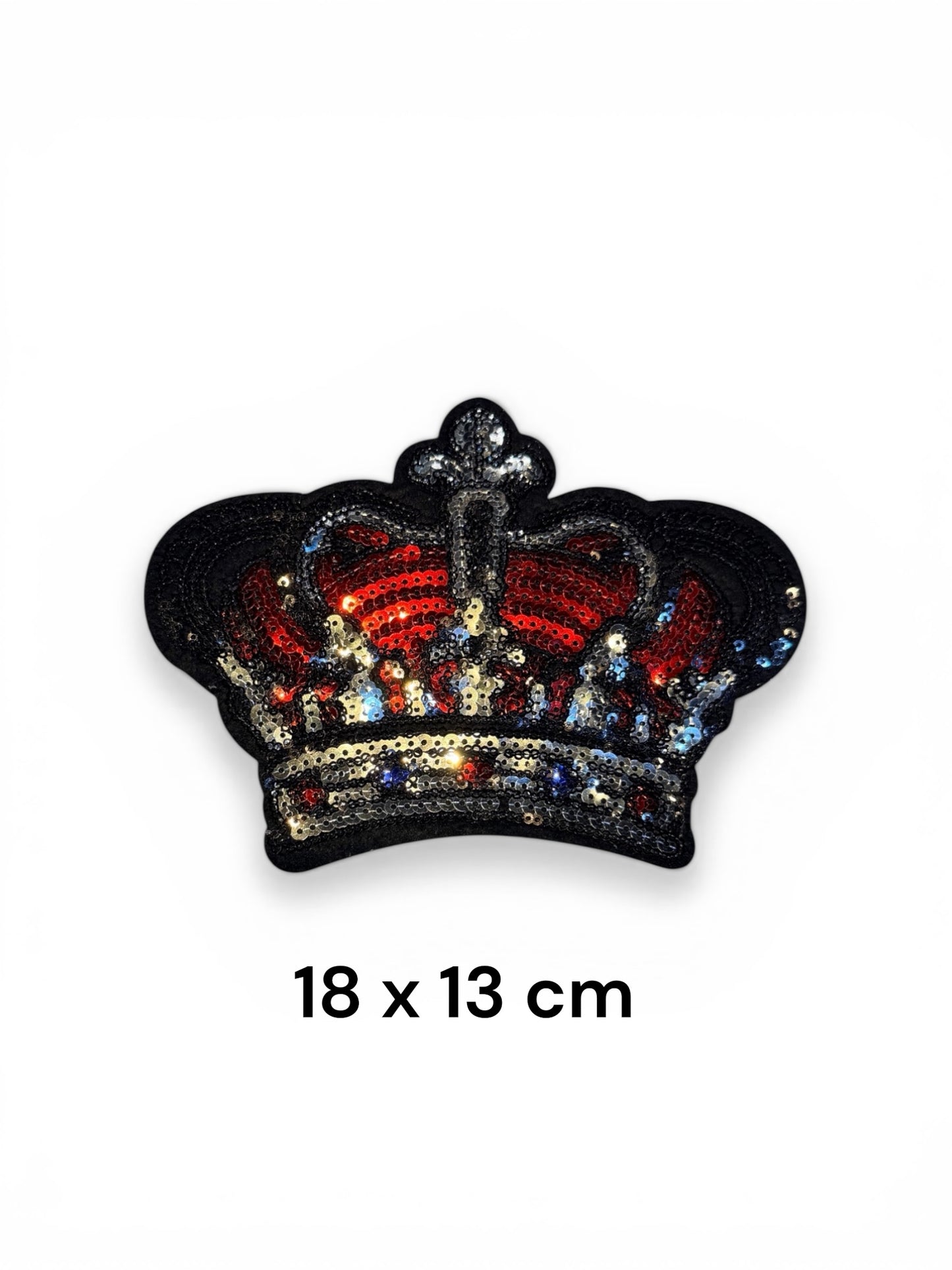 Parche corona lentejuelas