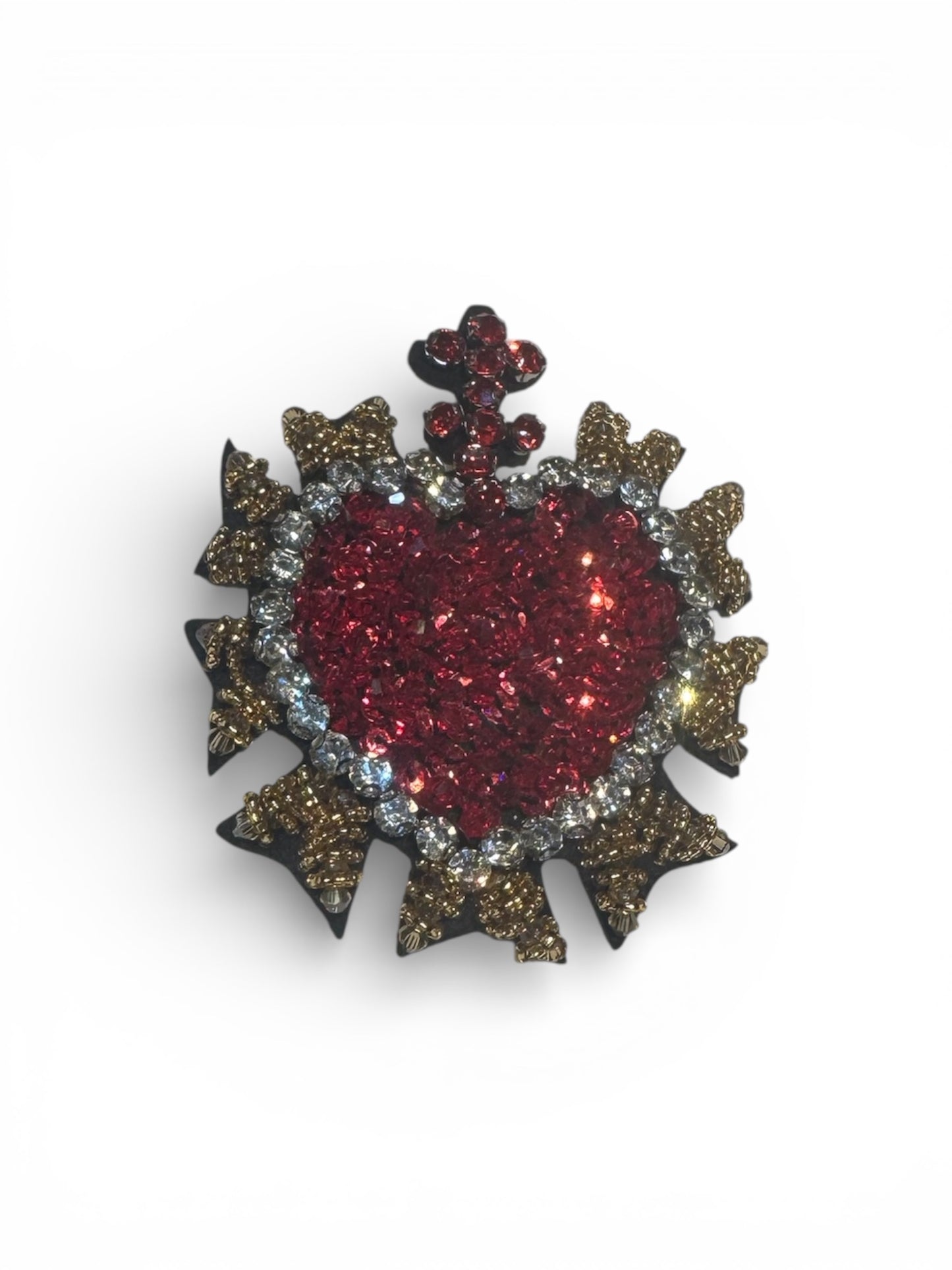 Parche sagrado corazón pedrería
