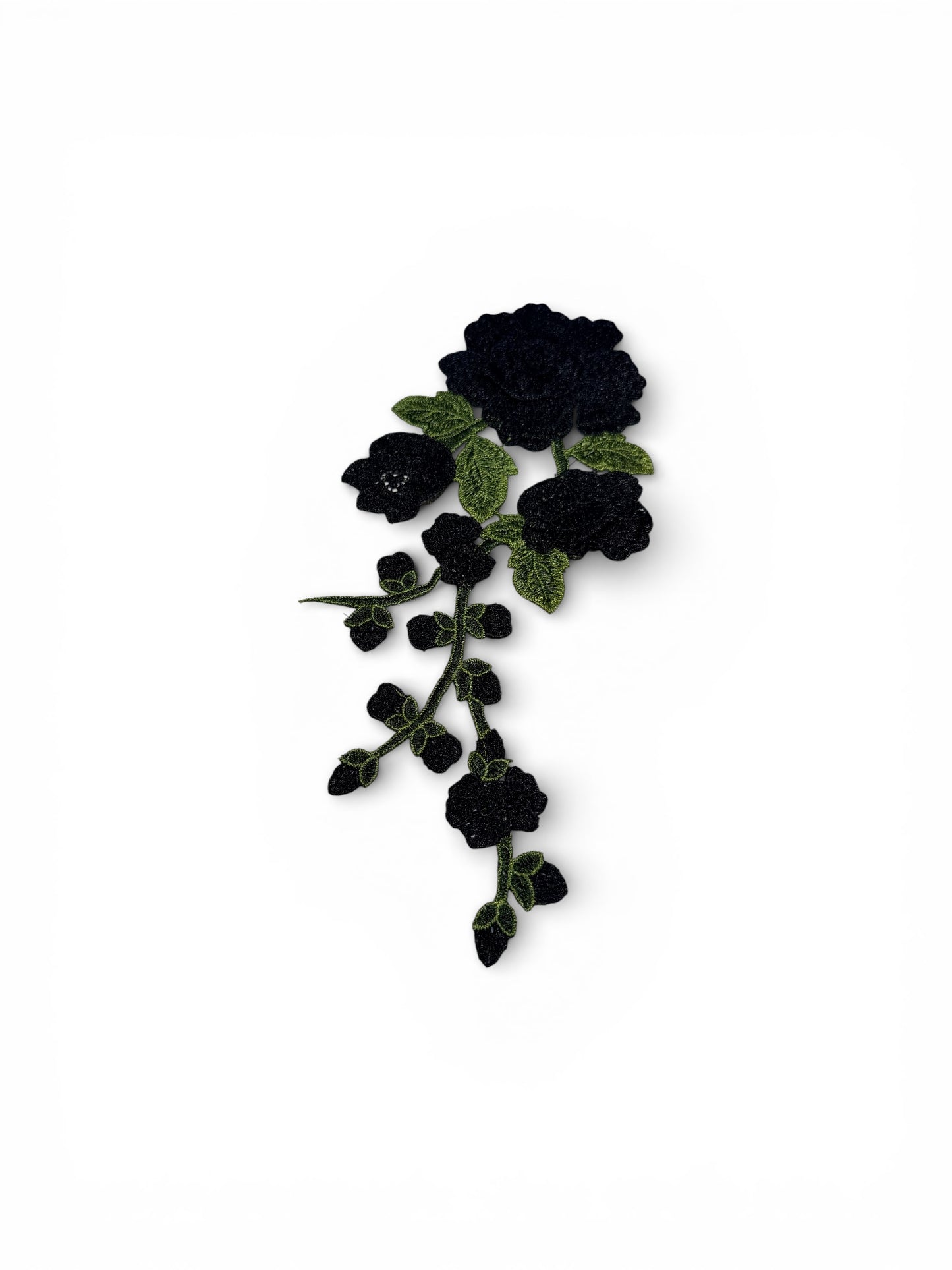 Parche flores negras