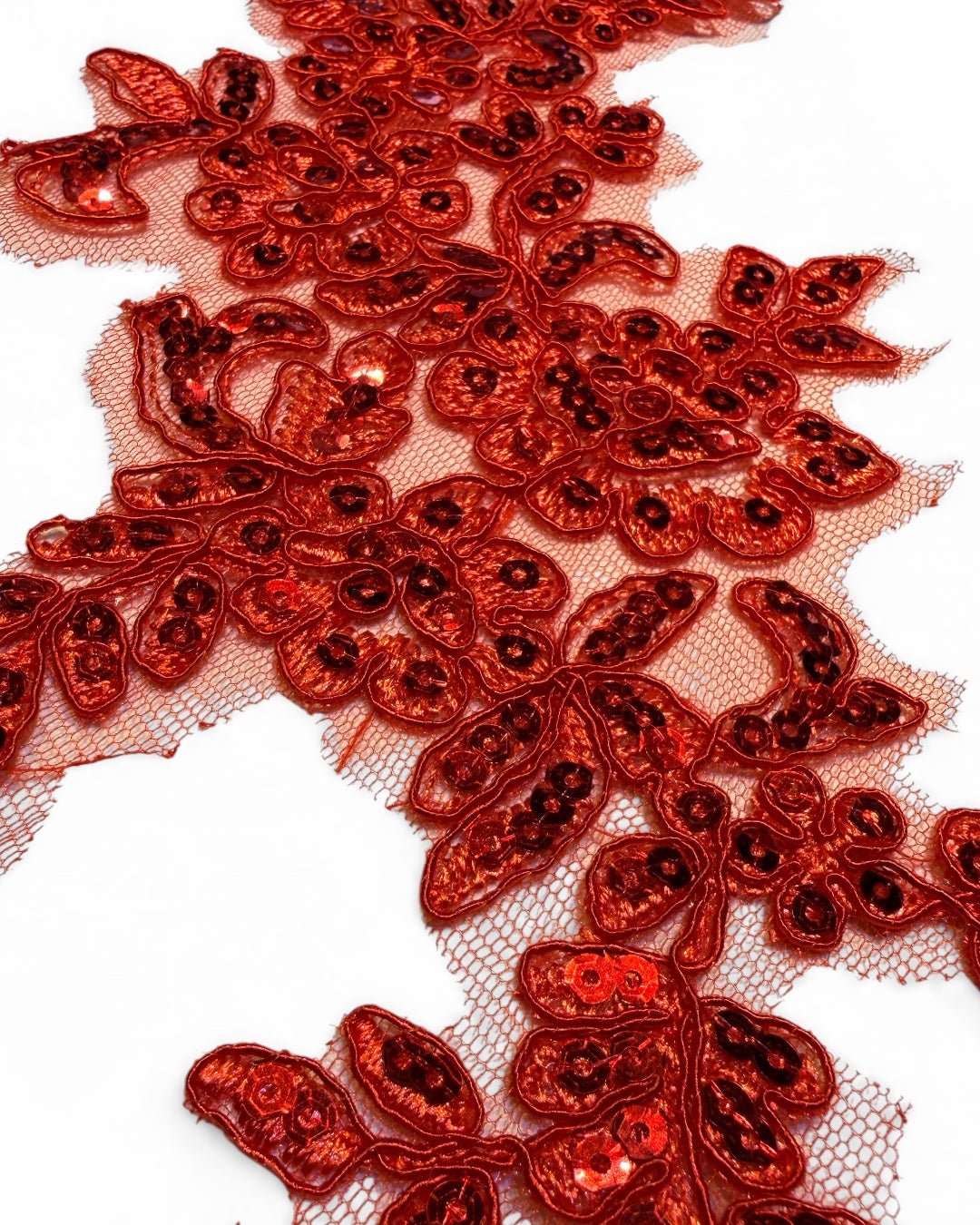 Aplique flores con lentejuelas
