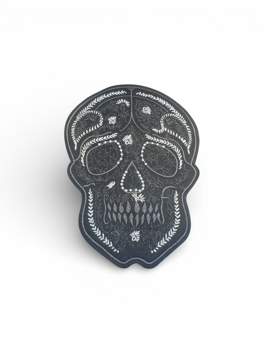 Parche calavera bordada