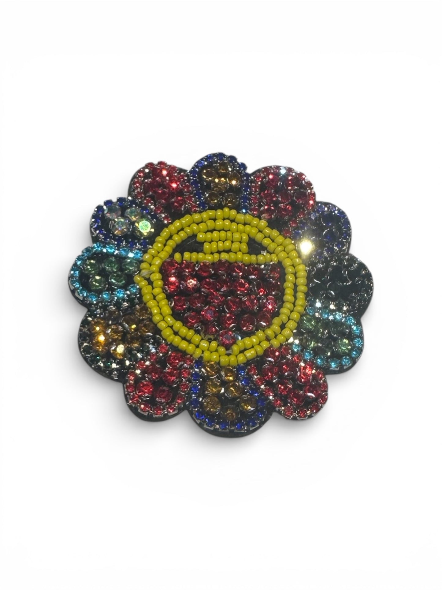 Parche flor sonriente