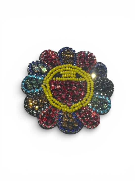 Parche flor sonriente