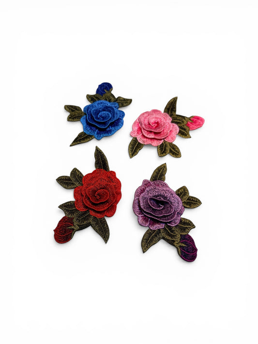 Parche flor bordada