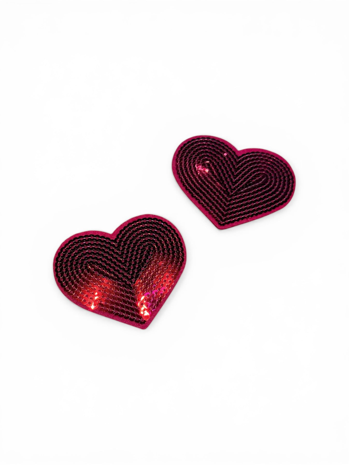 Parches corazón lentejuelas