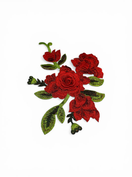 Parche rosas rojas