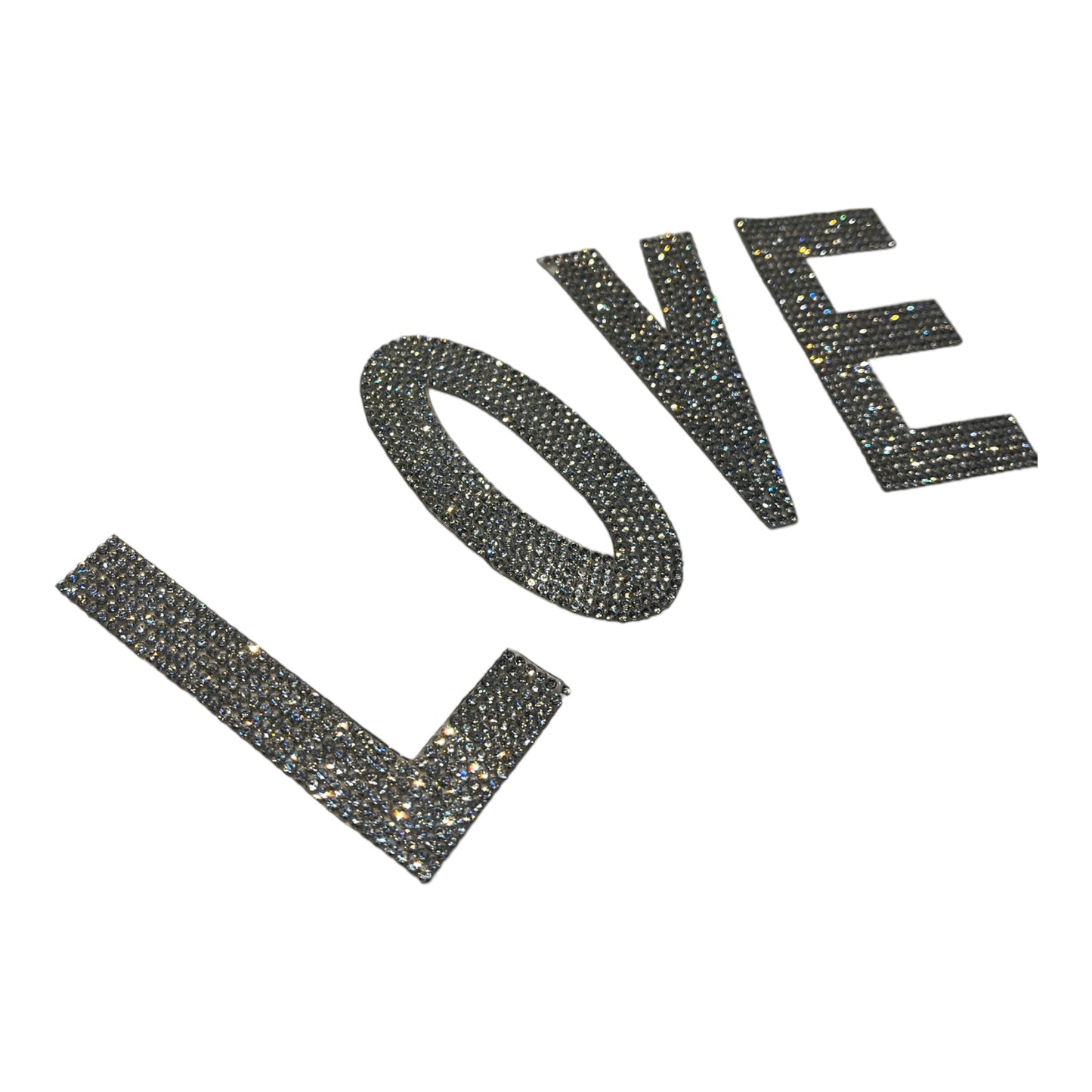 Parche letras LOVE strass