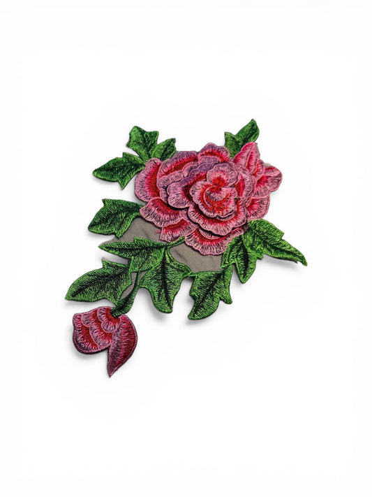 Parche flor rosa