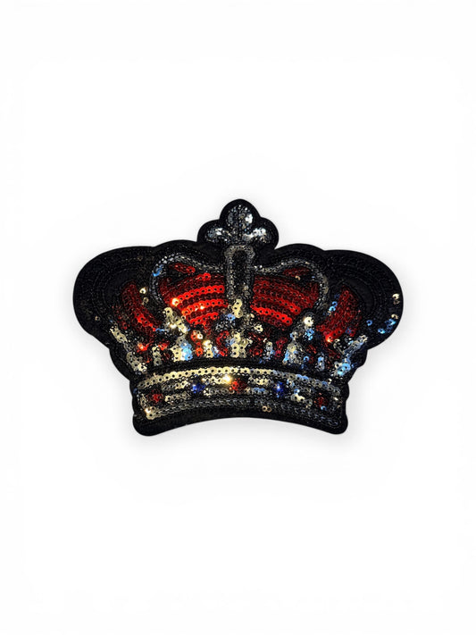 Parche corona lentejuelas