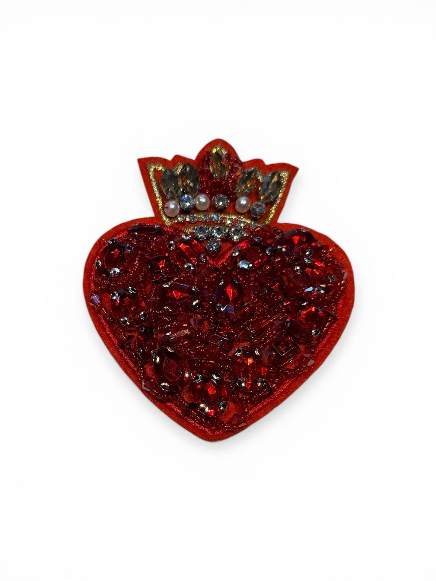 Parche corazón con corona