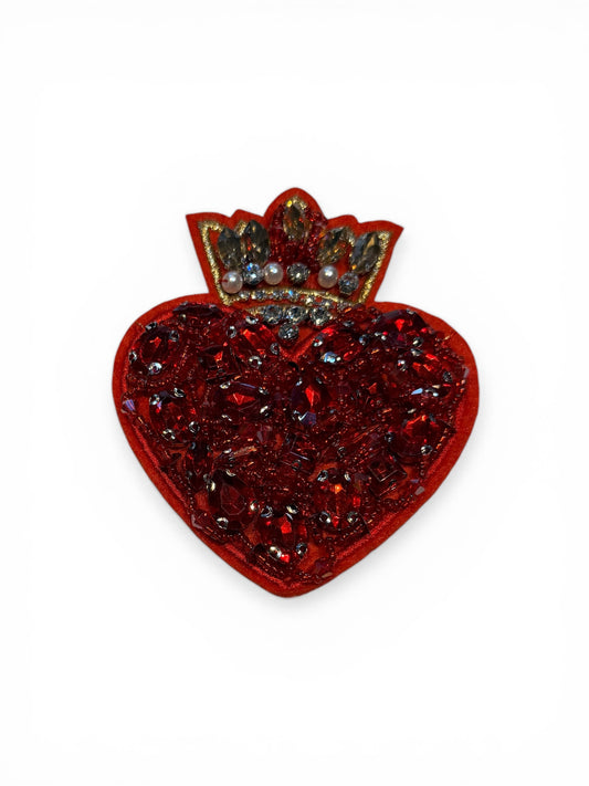 Parche corazón con corona