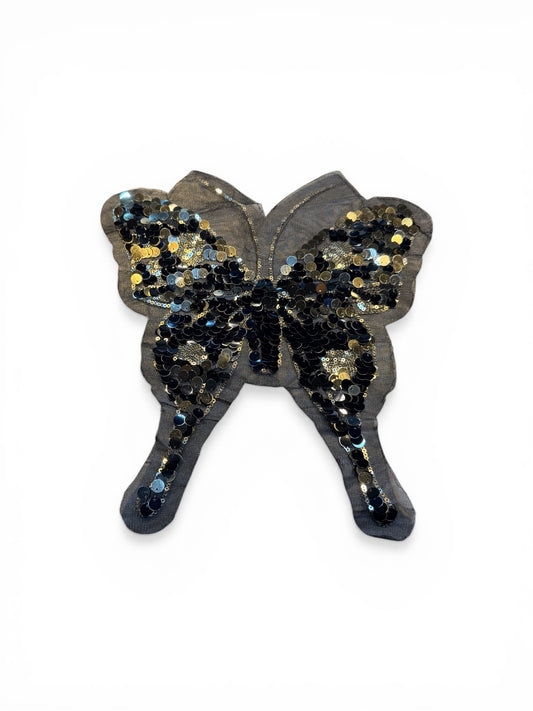 Parche Mariposa Negra y dorado