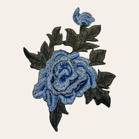 Parche flor azul