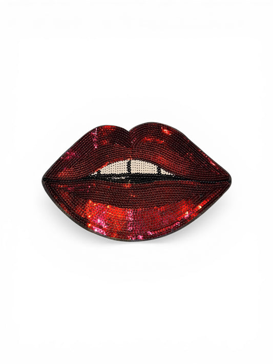 Parche labios lentejuelas