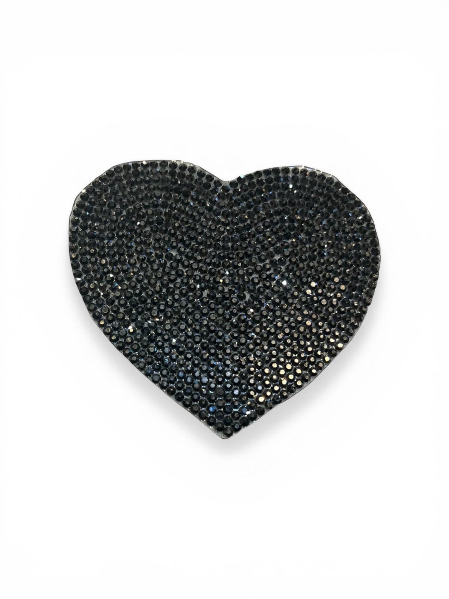 Parche corazon strass gris