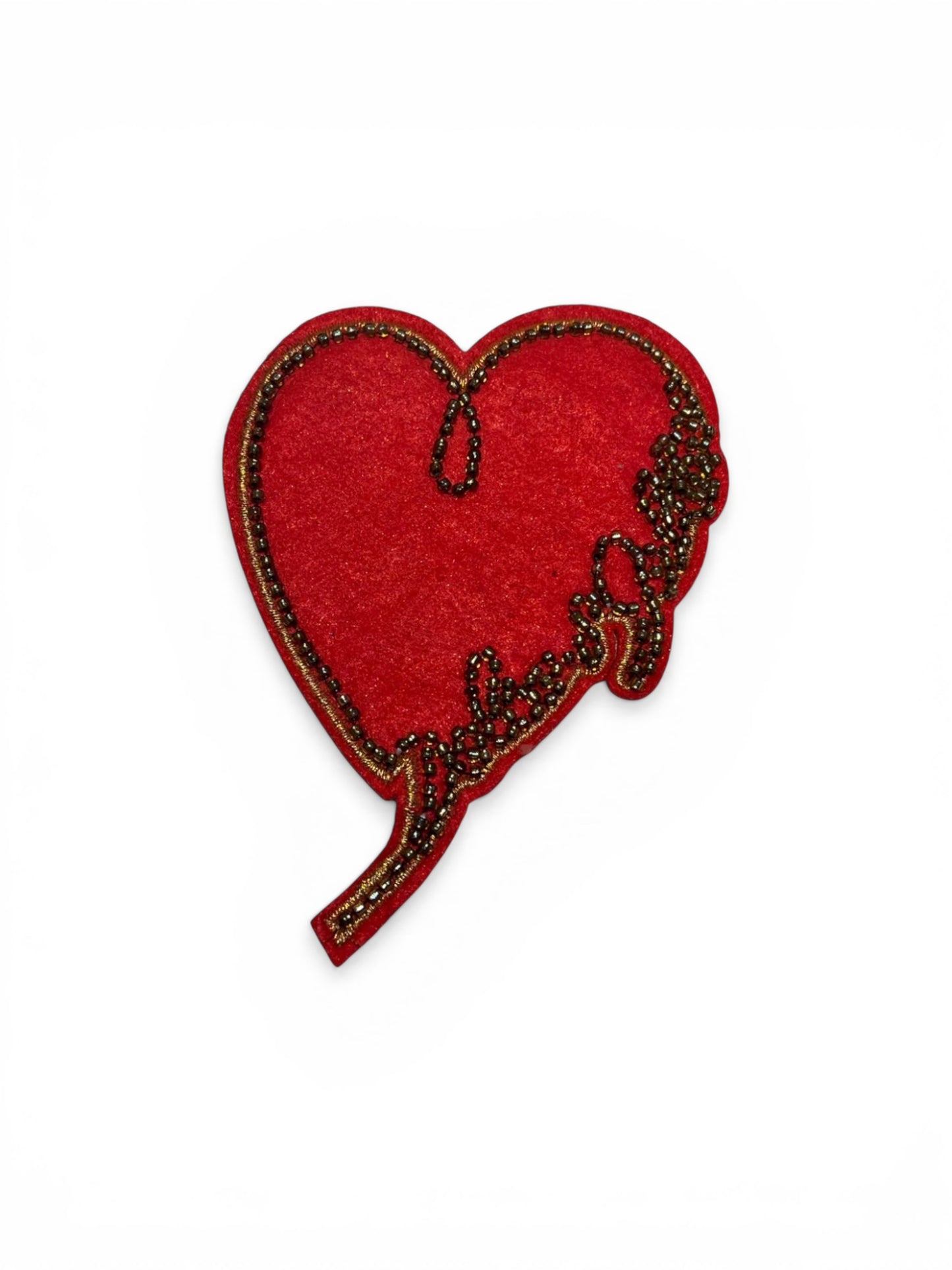 Parche corazón bordado con letras