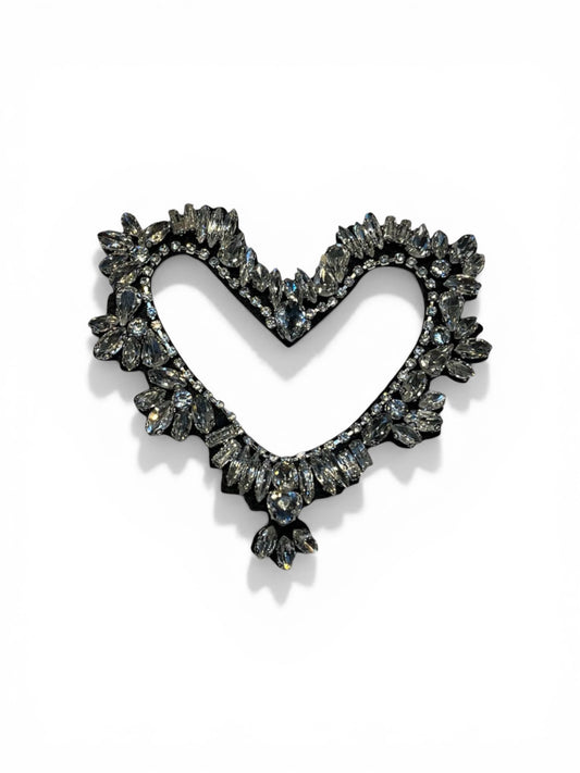 Parche corazón pedrería cristal